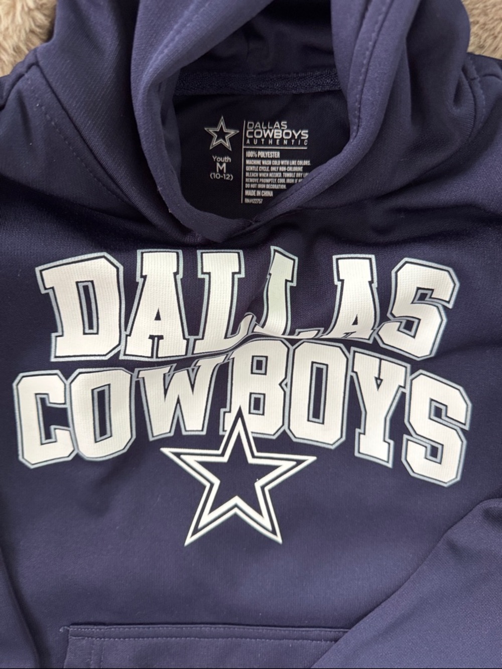 Dallas Cowboys Youth Navy Hooded Sweatshirt
